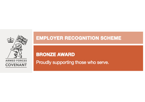 Bronze Award for the Armed Forces Covenant Employer Recognition Scheme